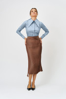 WINGS Poplin Shirt with Double Collar in Light-Blue