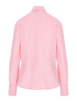 ARCADIA BLOOM Pink Poplin Shirt with Hand-Crafted 3D Floral Appliqué