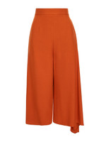 TRIANGLE Cropped Pants with Side Pleat in Cinnamon