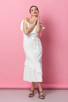 SANZIENE Dress in White Viscose