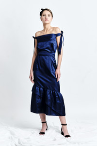 HORA Dress (Printed Silk-blend Asymmetric Midi Dress) - DALB