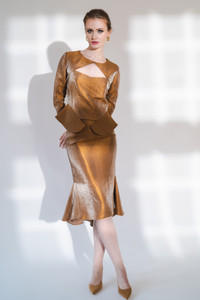 Chase-of-a-Feeling Skirt with Asymmetrical Back in Tobacco