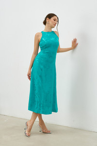 JUNE Midi Dress in Emerald