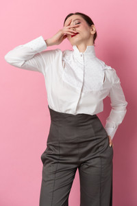 CONSTELLATION Rhinestone-Embellished Cotton-Poplin Shirt in White CONSTELLATION Rhinestone-Embellished Cotton-Poplin Shirt in White