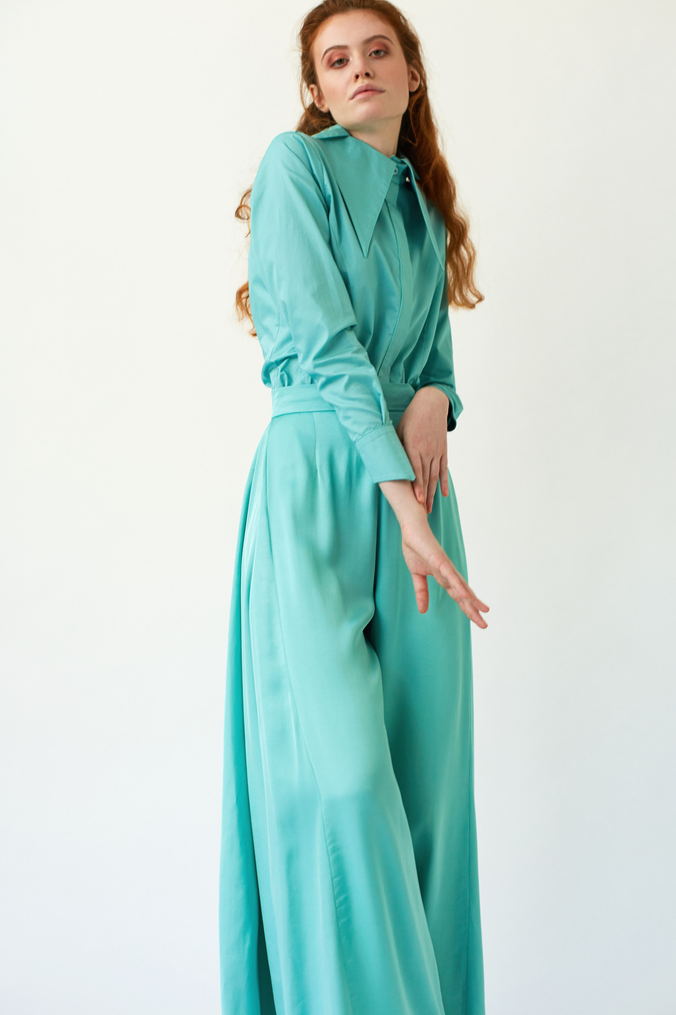 COTTON POPLIN SHIRT_MINT MINT main image 0