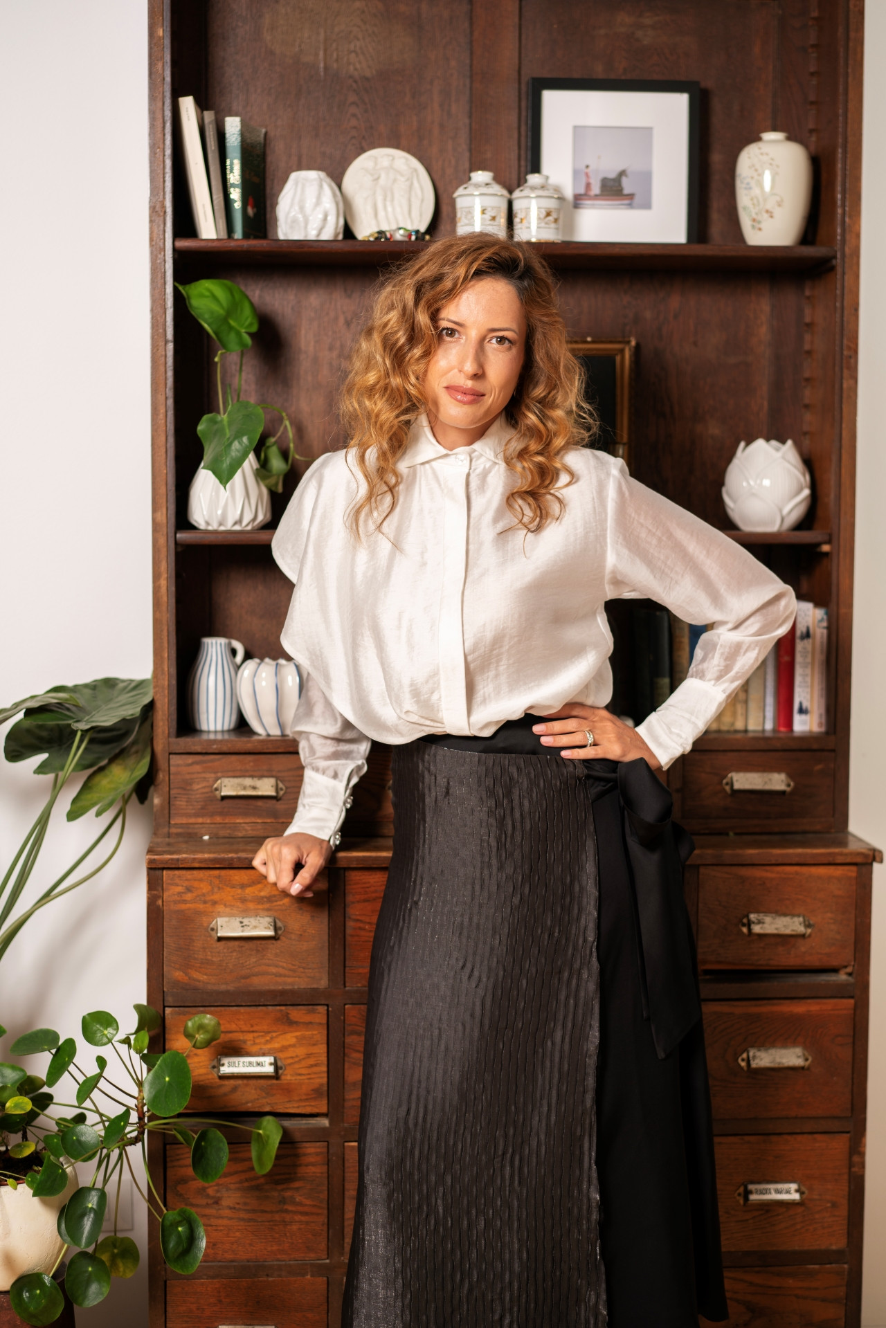 Diana Mihaila wearing DALB white Petal