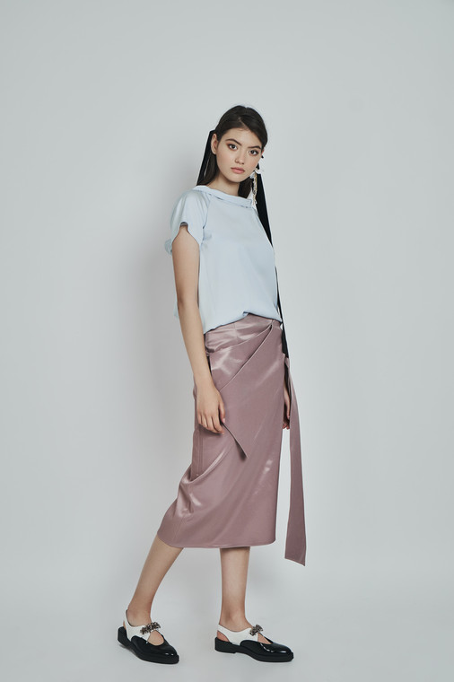 Darling Skirt (Pencil Midi Skirt with Front Bow)