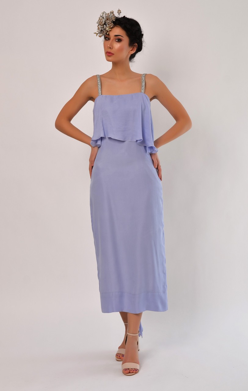 lavender silk dress