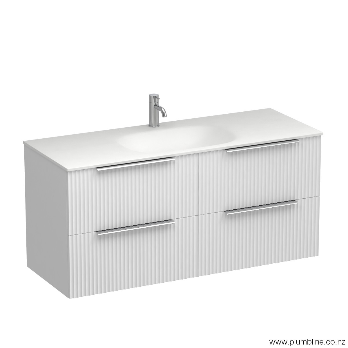 Forma Spio 1200 4 Drawer Wall Vanity Centre Basin Atmoss