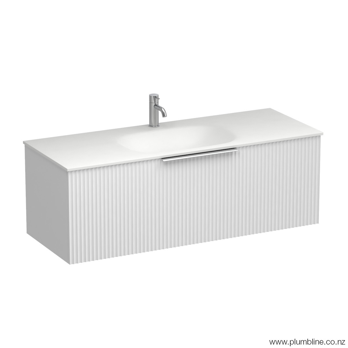 Forma Spio 1200 1 Drawer Wall Vanity Centre Basin Lana Grey