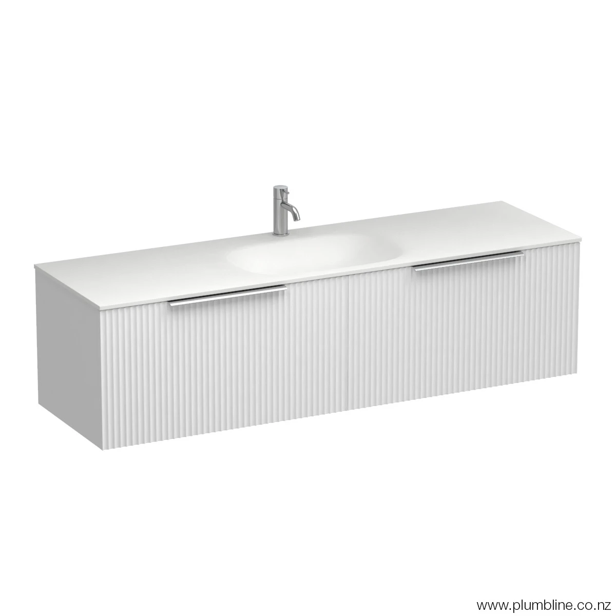 Forma Spio 1500 2 Drawer Wall Vanity Centre Basin Lana Grey