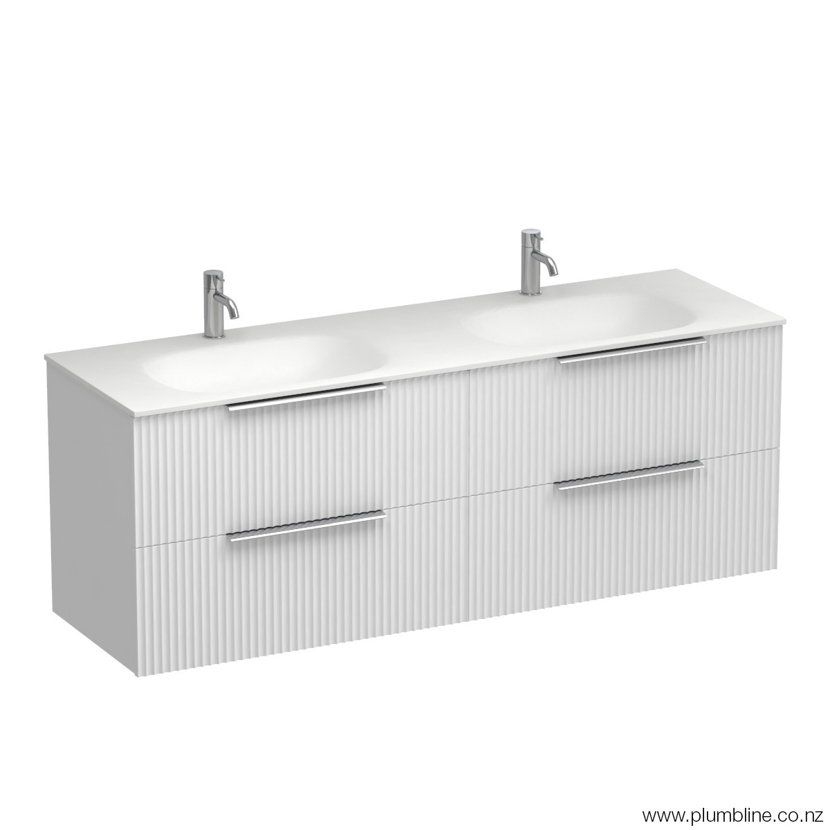 Forma Spio 1500 4 Drawer Wall Vanity Double Basin Atmoss