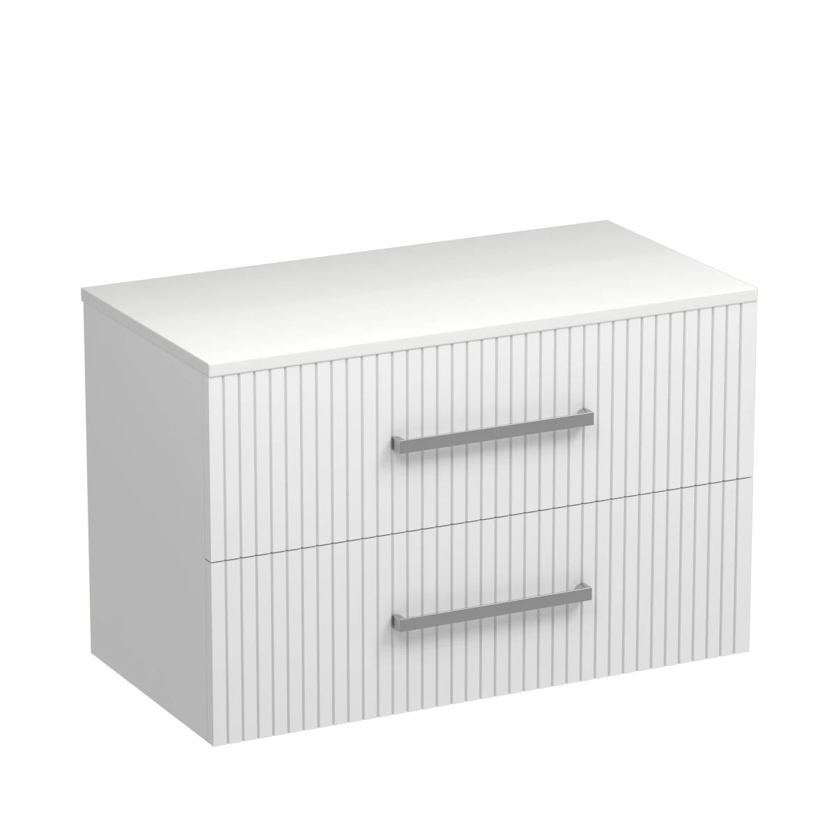 Lima Opaco 900 2 Drawer Wall Vanity Matt White / Atmoss