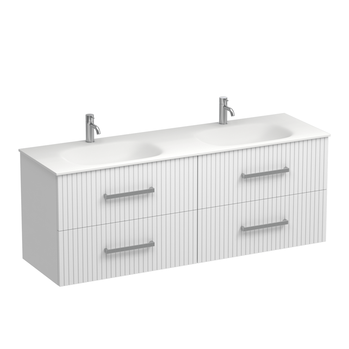 Lima Spio 1500 4 Drawer Wall Vanity Double Basin Atmoss