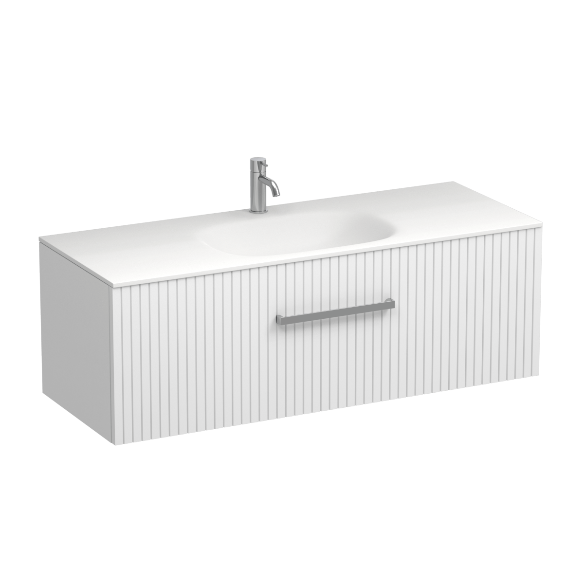 Lima Spio 1200 1 Drawer Wall Vanity Centre Basin Tahoe Walnut