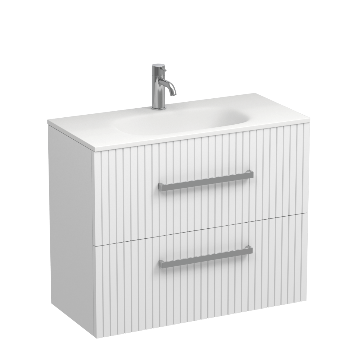 Lima Spio 750 Slim 2 Drawer Wall Vanity Atmoss
