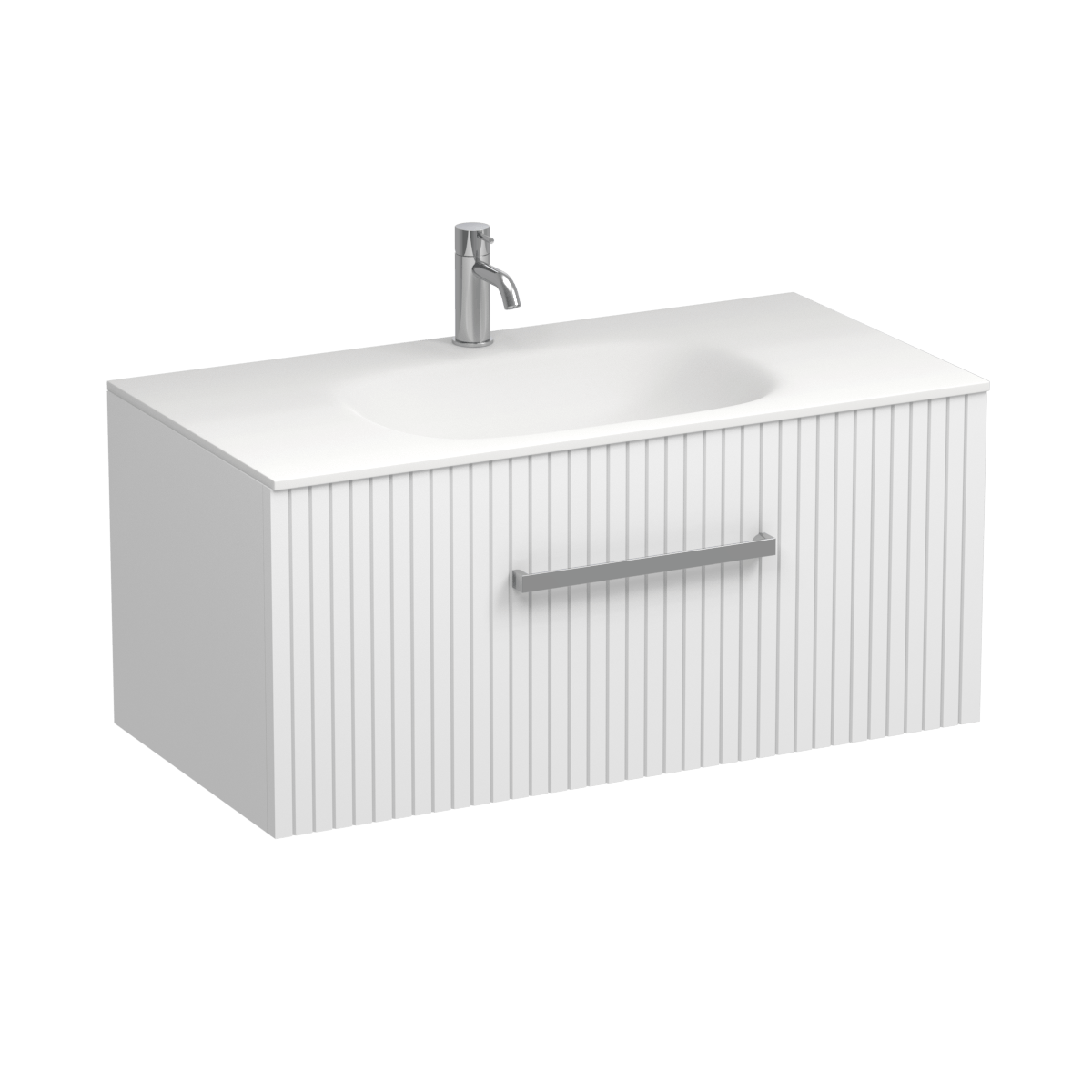 Lima Spio 900 1 Drawer Wall Vanity Lana Grey
