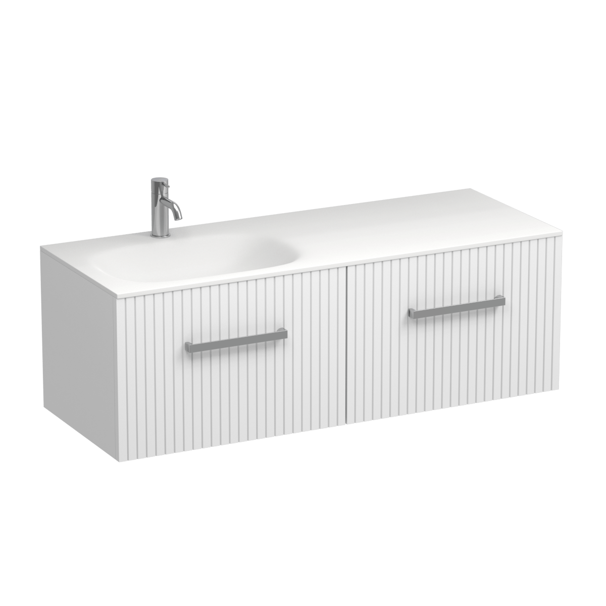 Lima Spio 1200 2 Drawer Wall Vanity Left Basin Lana Grey