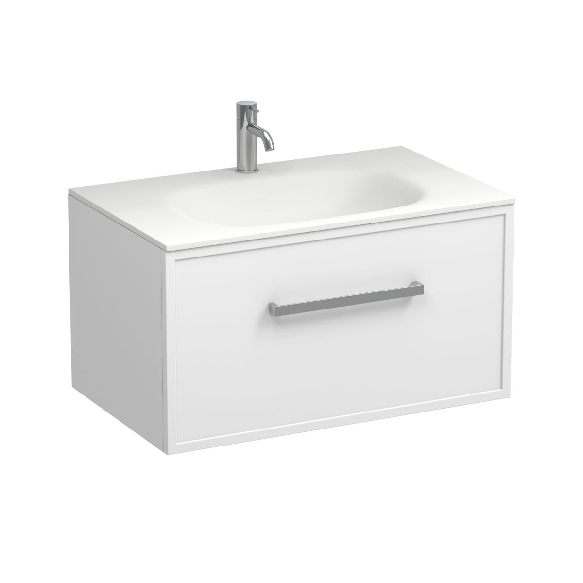 Nordic Spio 750 1 Drawer Wall Vanity Lana Grey