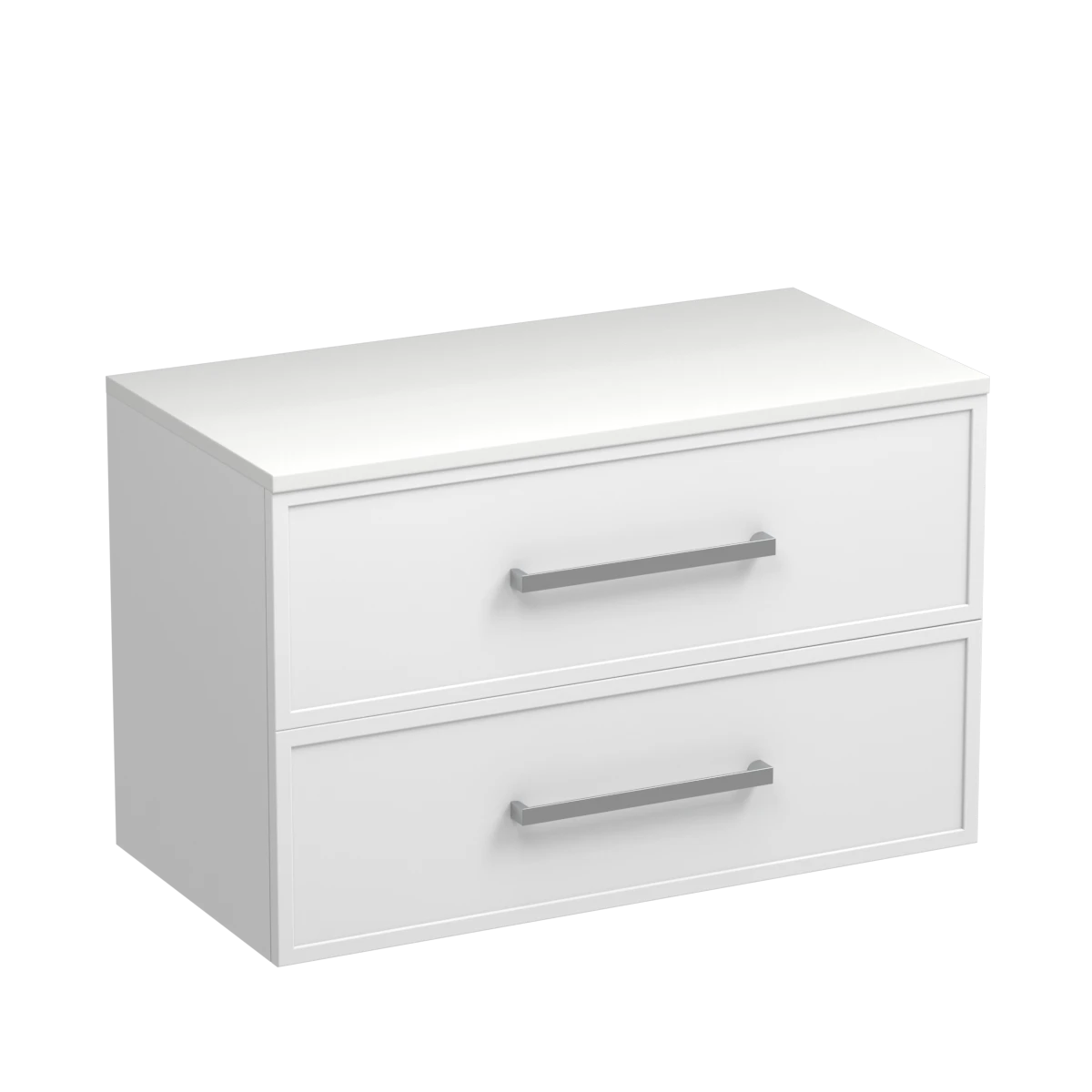 Nordic Opaco 900 2 Drawer Wall Vanity Concrete Grey / Tahoe Walnut