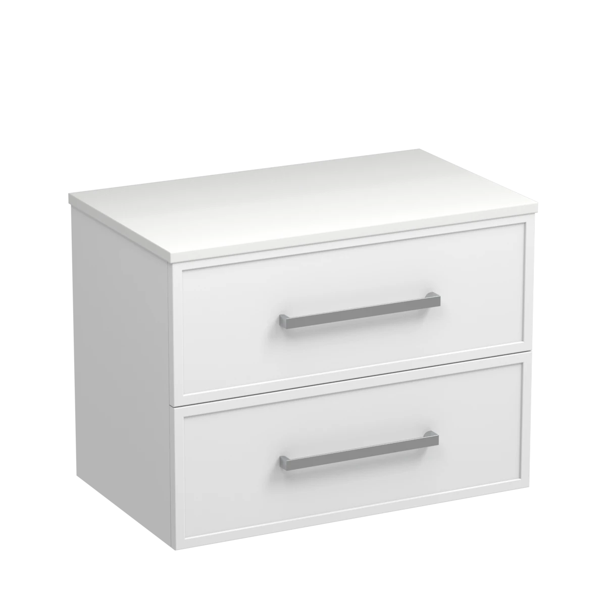 Nordic Opaco 750 2 Drawer Wall Vanity Concrete Grey / Tahoe Walnut