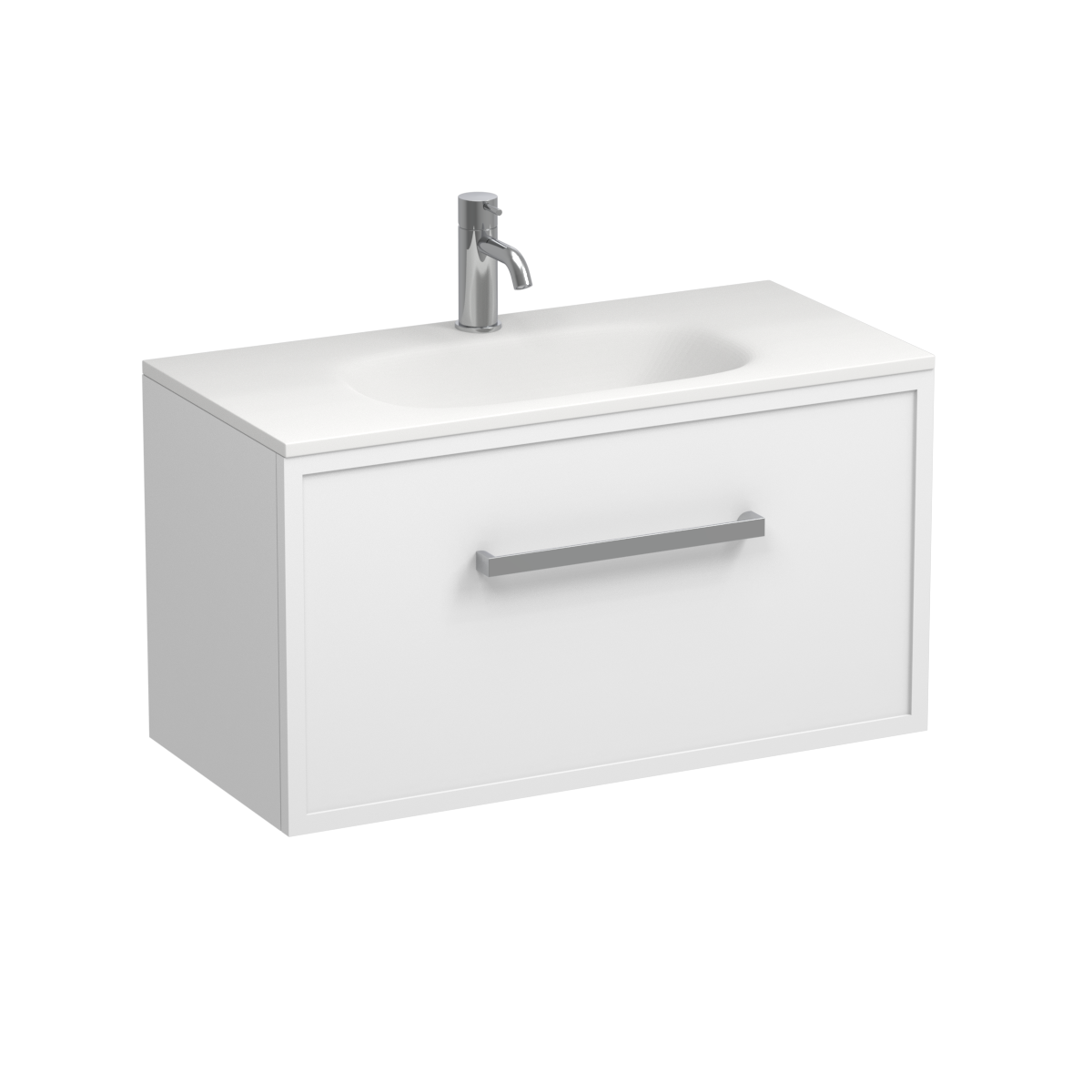 Nordic Spio 750 Slim 1 Drawer Wall Vanity Methven Oak