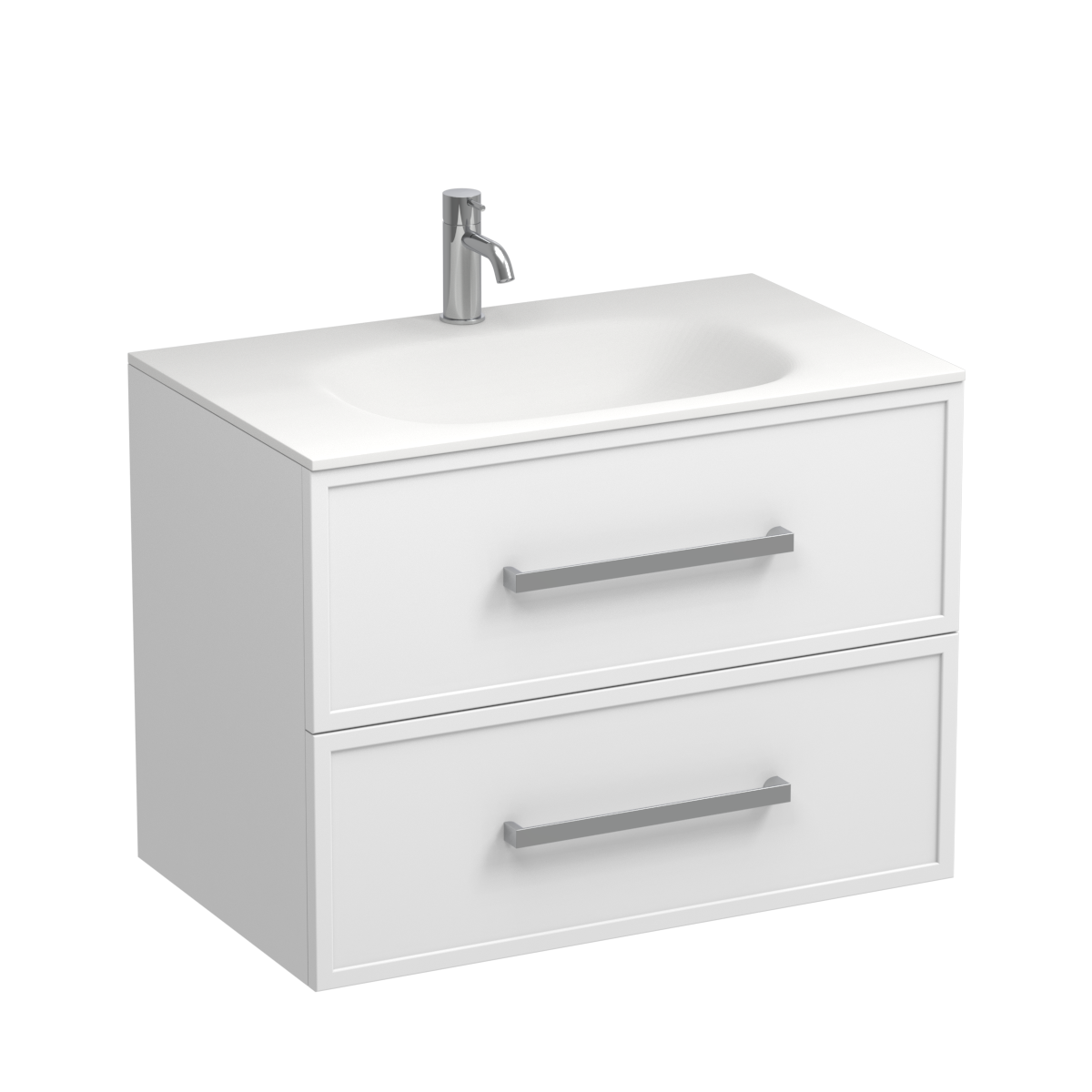 Nordic Spio 750 2 Drawer Wall Vanity Lana Grey