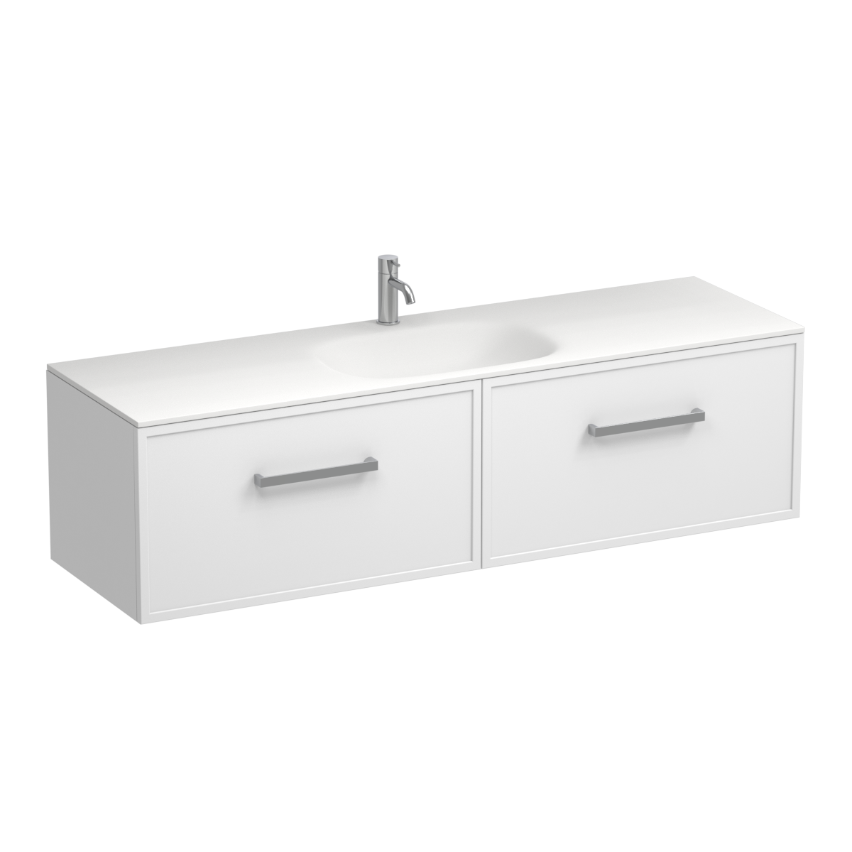 Nordic Spio 1500 2 Drawer Wall Vanity Centre Basin Atmoss