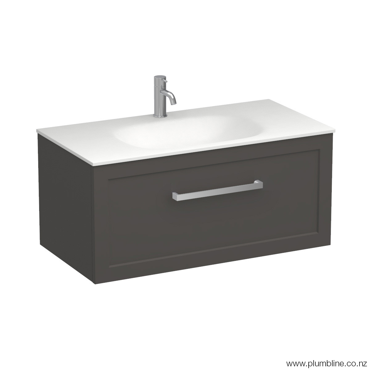 Hampton Spio 900 1 Drawer Wall Vanity Methven Oak