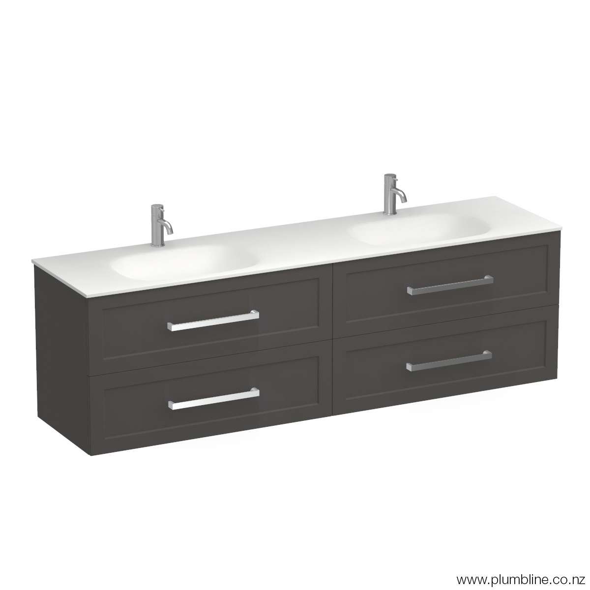 Hampton Spio 1800 4 Drawer Wall Vanity Double Basin Atmoss