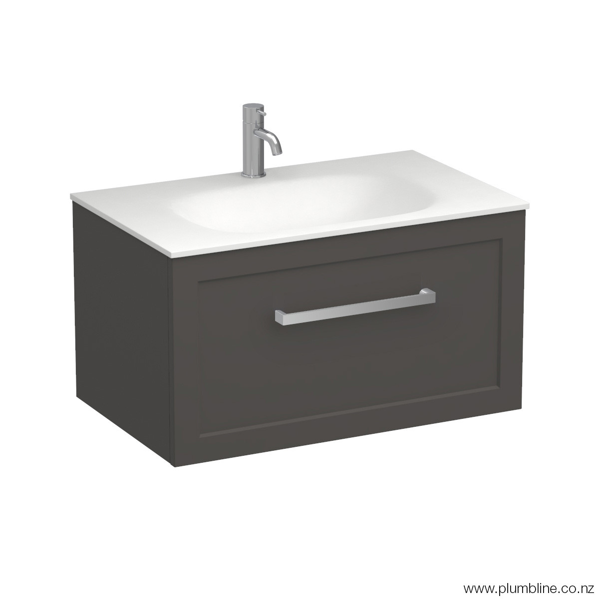 Hampton Spio 750 1 Drawer Wall Vanity Lana Grey