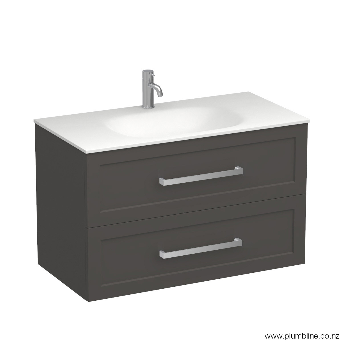 Hampton Spio 900 2 Drawer Wall Vanity Methven Oak