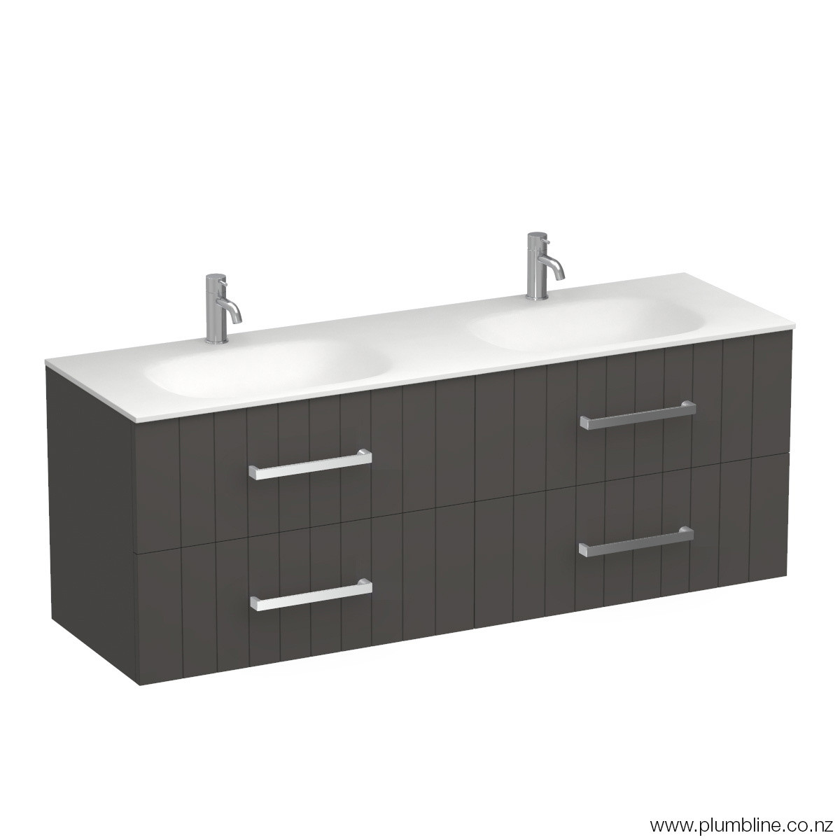 Linea Spio 1500 4 Drawer Wall Vanity Double Basin Atmoss