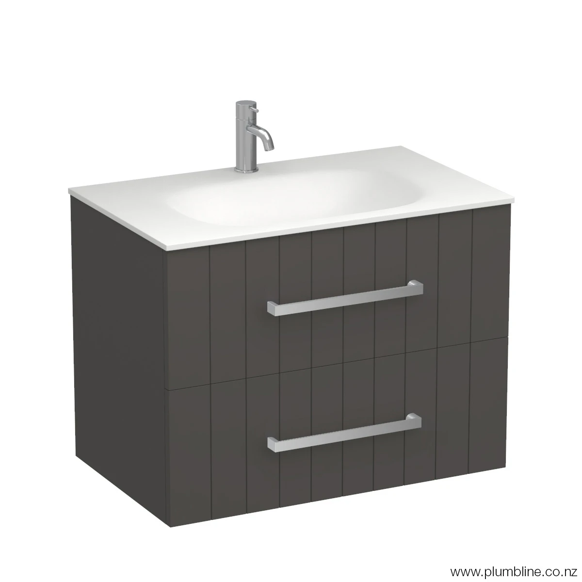Linea Spio 750 2 Drawer Wall Vanity Lana Grey