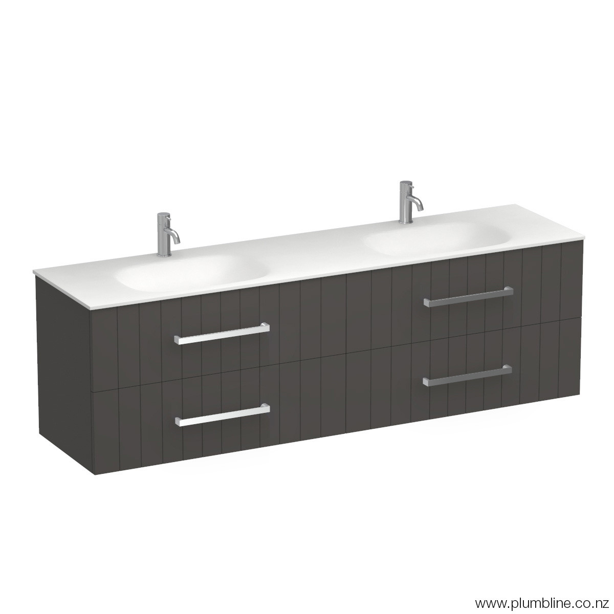 Linea Spio 1800 4 Drawer Wall Vanity Double Basin Atmoss