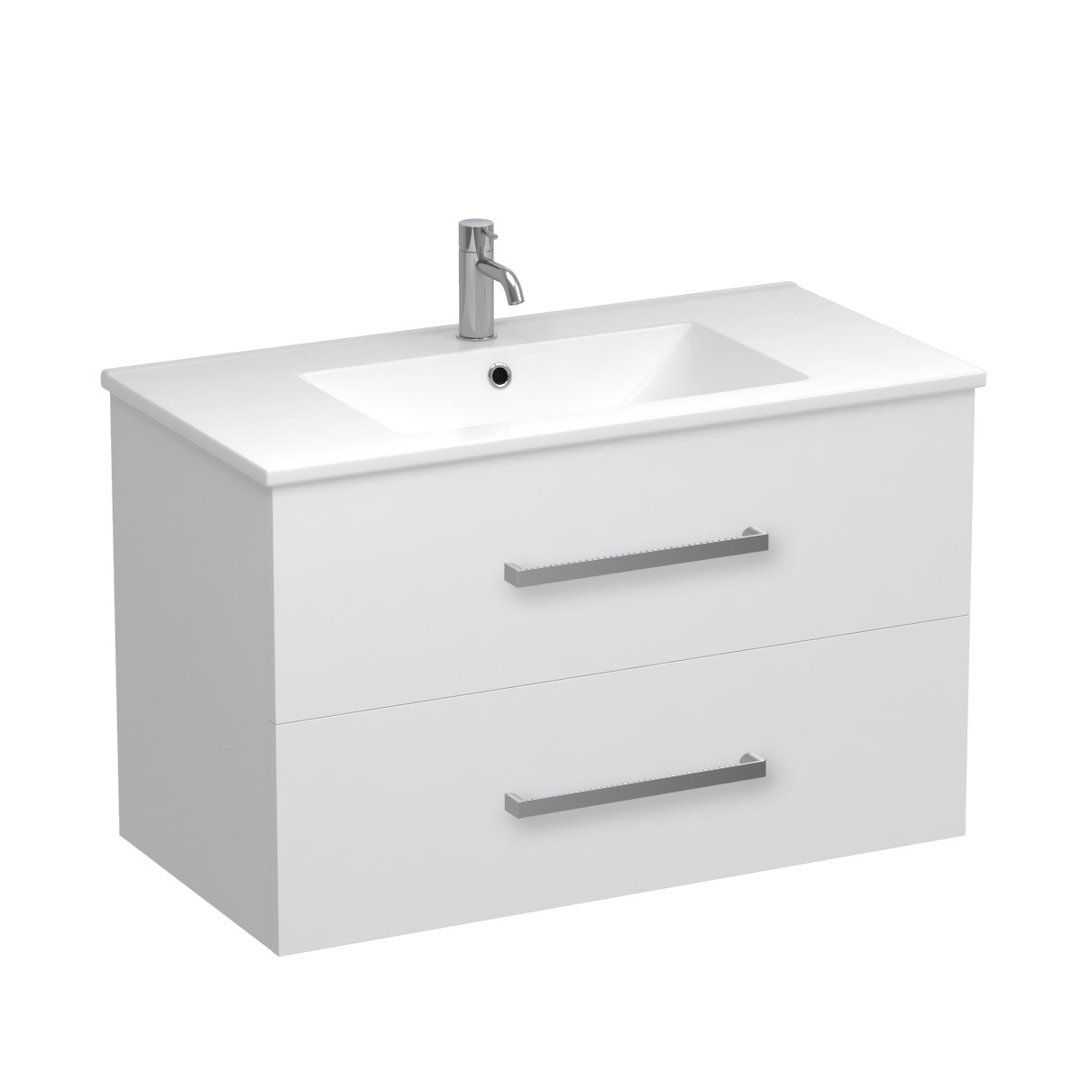 Reflex 900 2 Drawer Wall Vanity Sovereign Oak