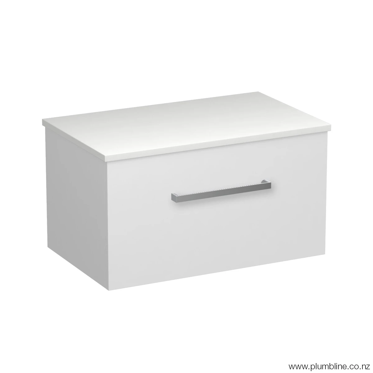 Reflex Opaco 750 1 Drawer Wall Vanity Concrete Grey / Vancouver Larch