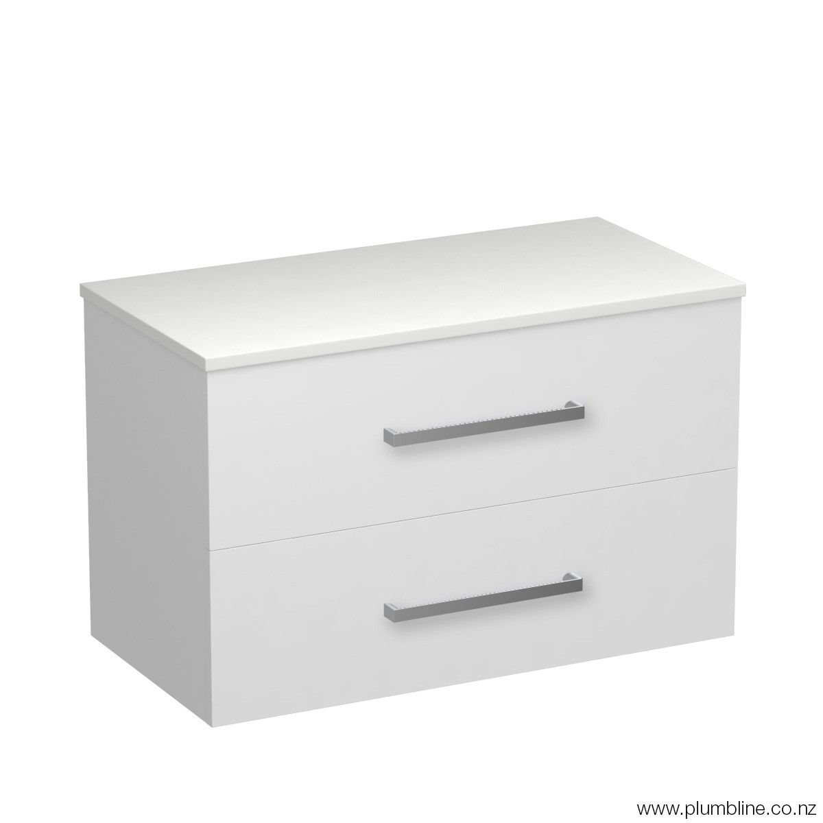 Reflex Opaco 900 2 Drawer Wall Vanity White Carrara / Sovereign Oak