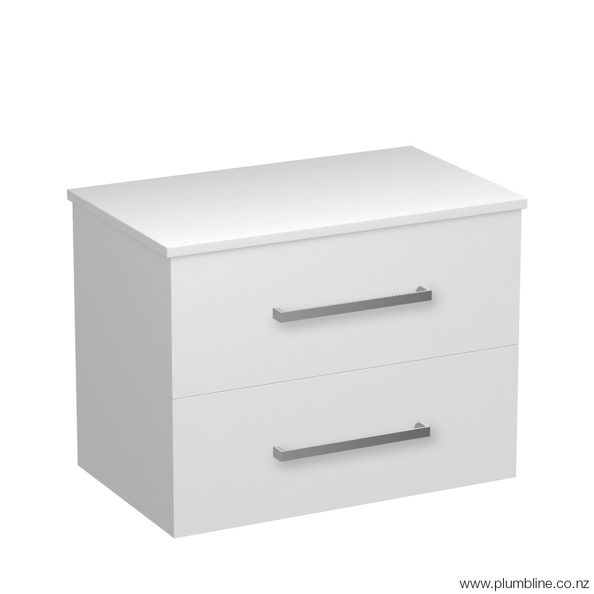 Reflex Opaco 750 2 Drawer Wall Vanity Concrete Grey / Tusk