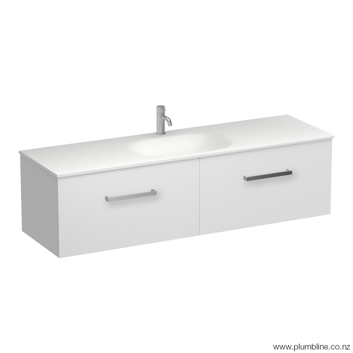 Reflex Spio 1500 2 Drawer Wall Vanity Centre Basin Tusk