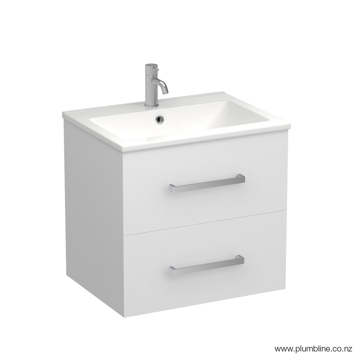 Reflex 600 2 Drawer Wall Vanity Sovereign Oak