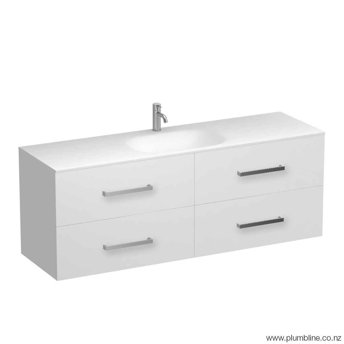 Reflex Spio 1500 4 Drawer Wall Vanity Centre Basin Tusk