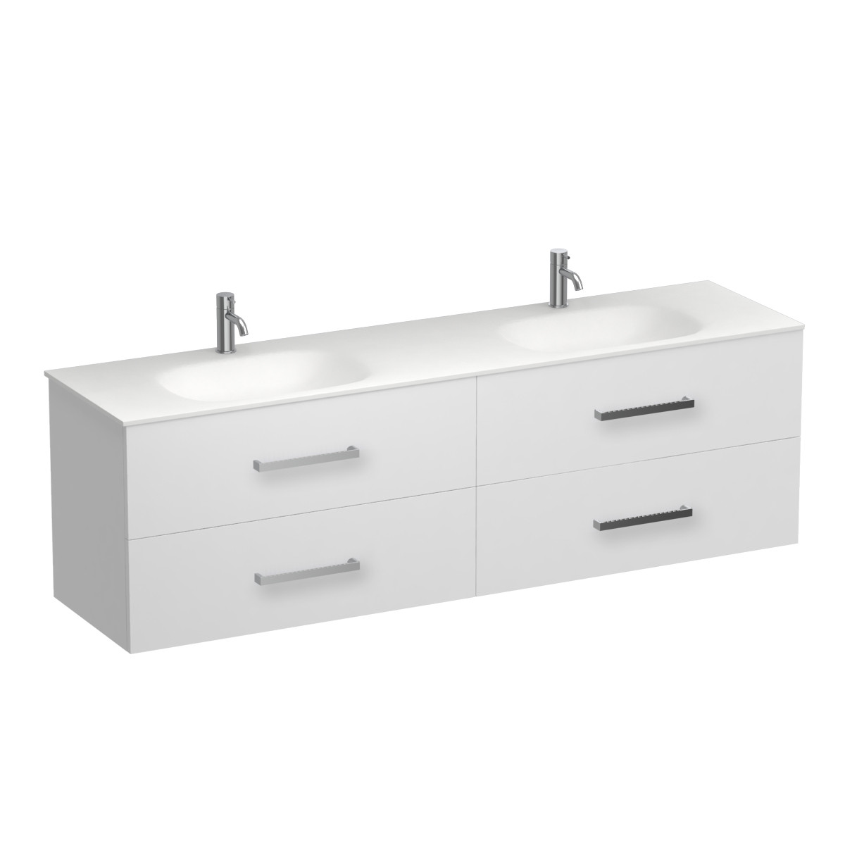 Reflex Spio 1800 4 Drawer Wall Vanity Double Basin Vancouver Larch