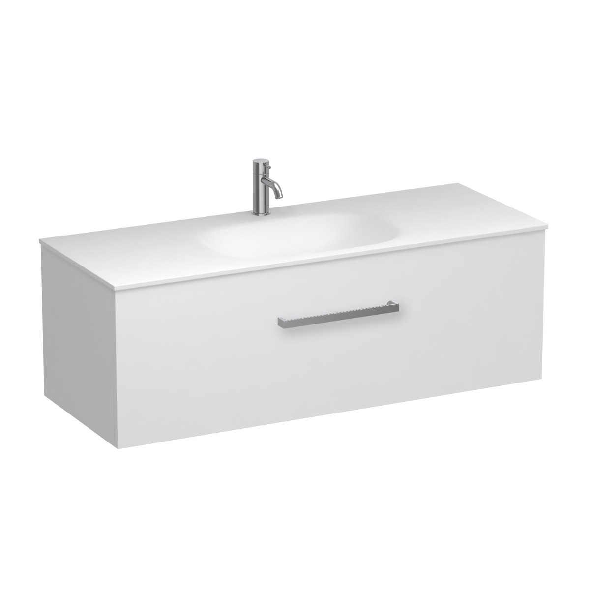 Reflex Spio 1200 1 Drawer Wall Vanity Centre Basin Sovereign Oak