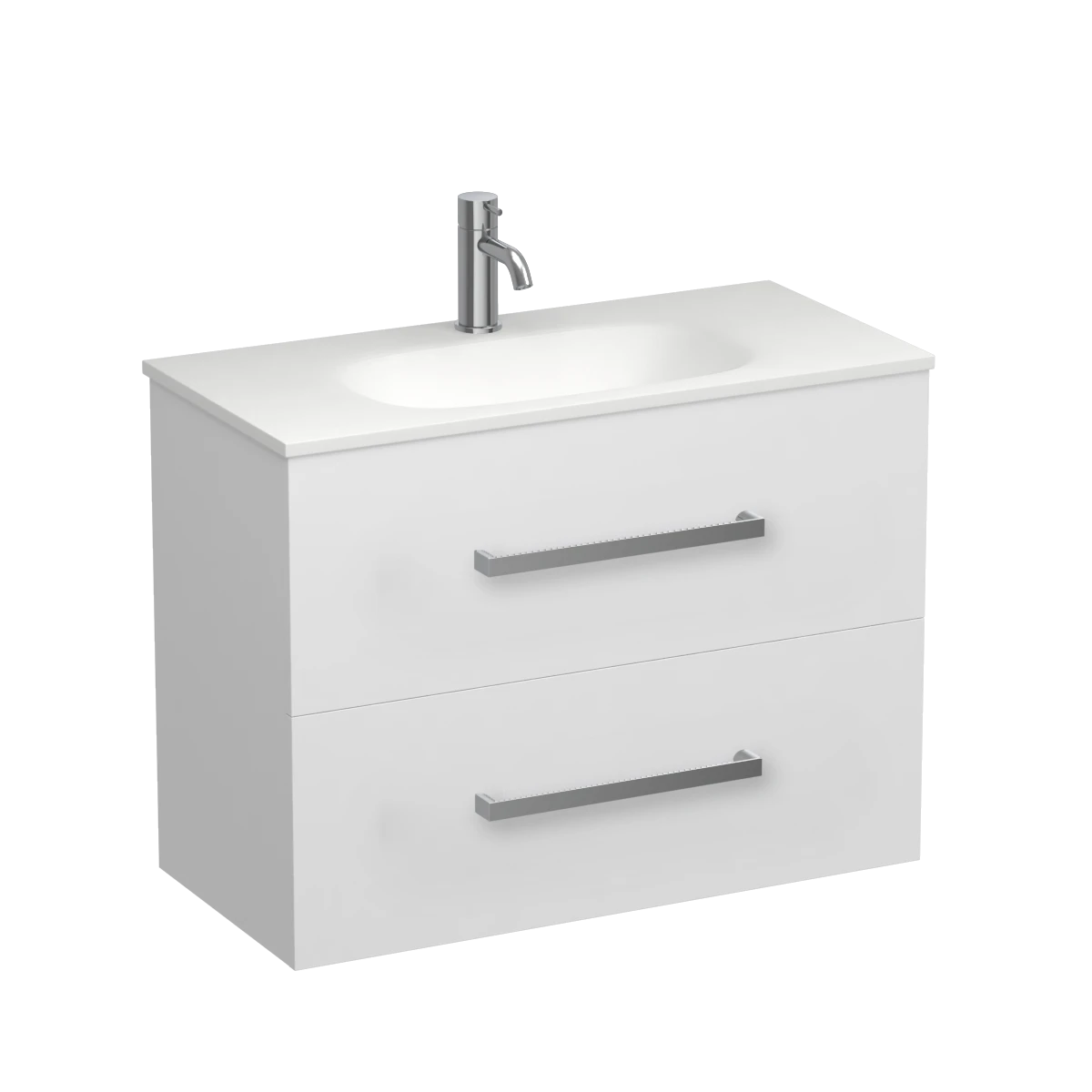 Reflex Spio 750 Slim 2 Drawer Wall Vanity Tusk