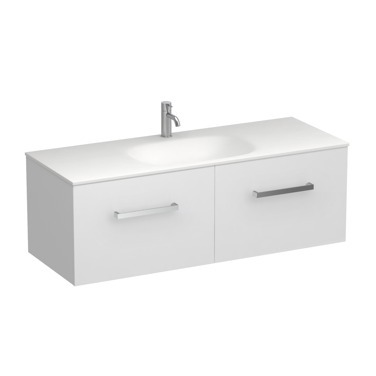Reflex Spio 1200 2 Drawer Wall Vanity Centre Basin Vancouver Larch