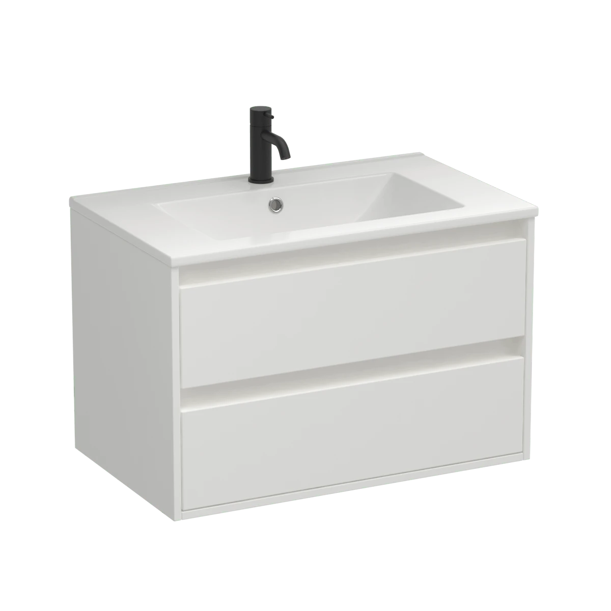 Prava 750 2 Drawer Wall Vanity Tahoe Walnut