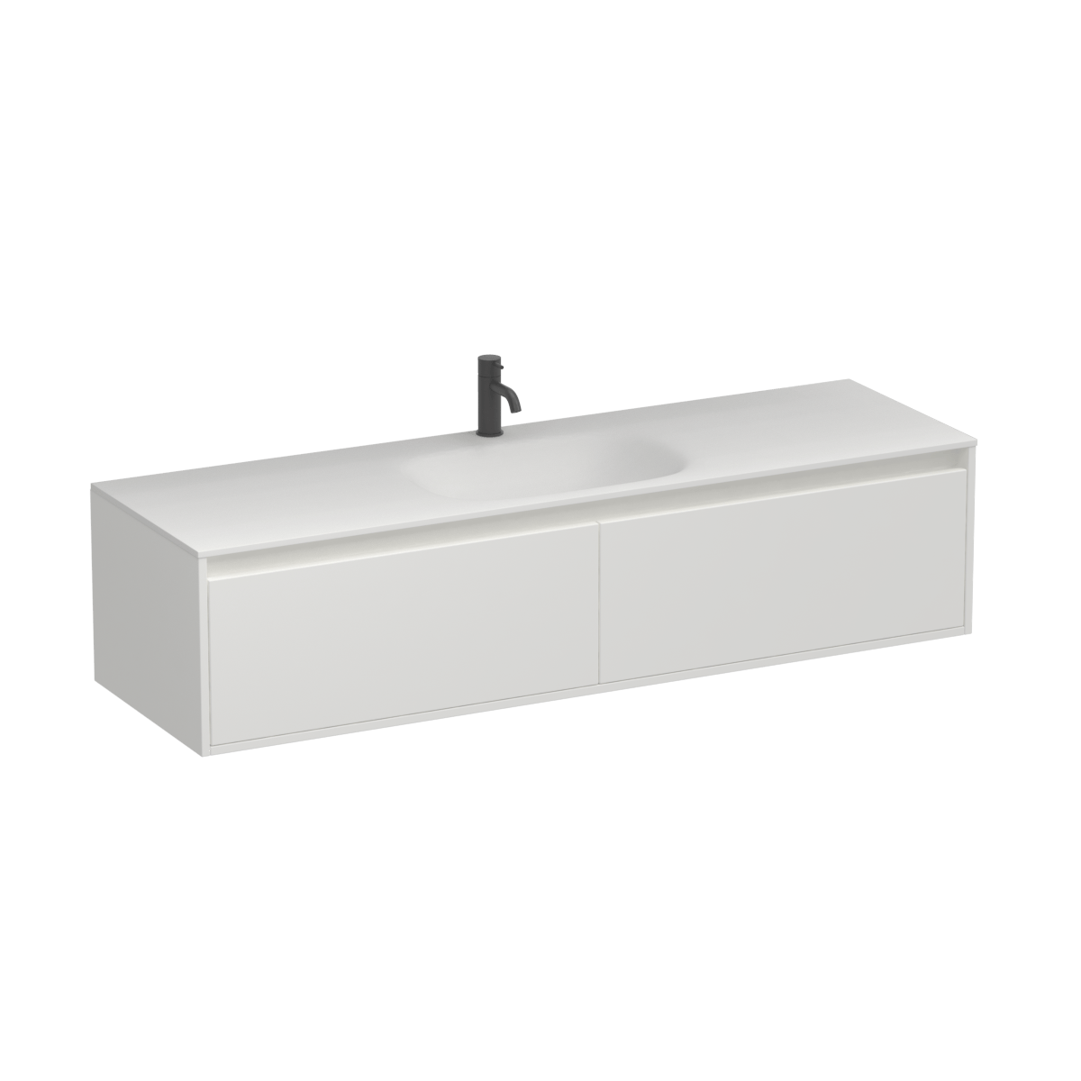 Prava Spio 1500 2 Drawer Wall Vanity Centre Basin Tusk