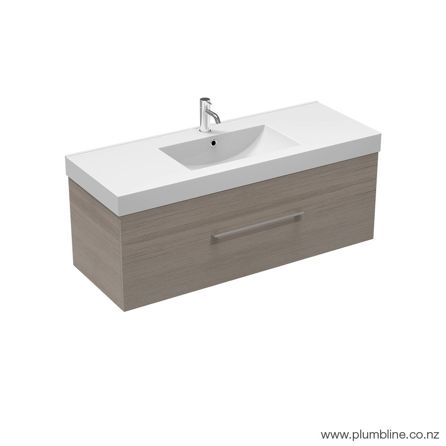 Mia Plus 1200 1 Drawer Vanity Sand Oak