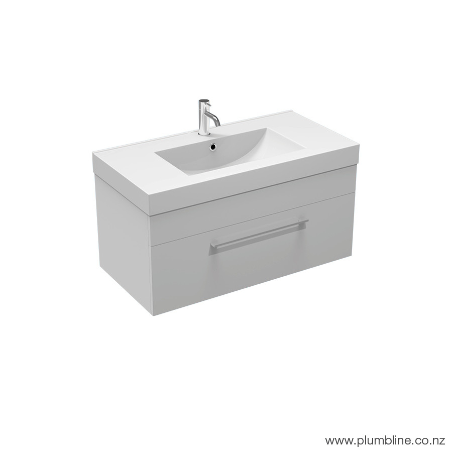 Mia Plus 900 1 Drawer Vanity Sand Oak